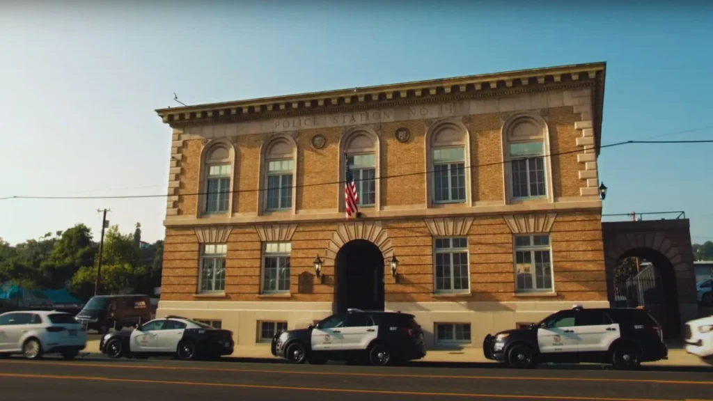 High Potential Filming in Highland Park Police Station, Los Angeles, California, USA