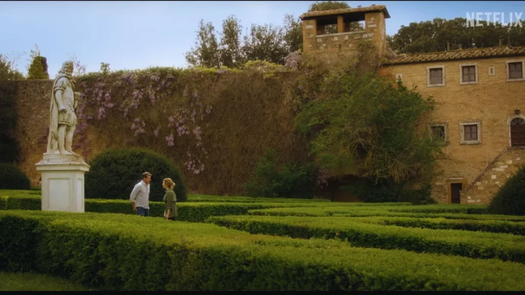 La Dolce Villa Filming in Horti Leonini, San Quirico d'Orcia, Italy