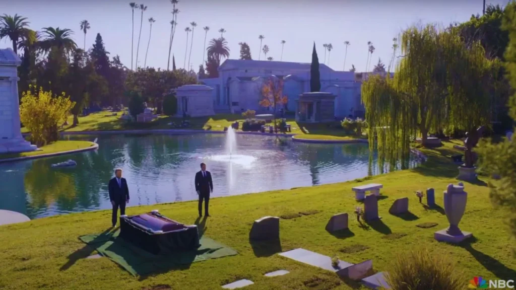 Suits LA Filming in Hollywood Forever Cemetery, Los Angeles